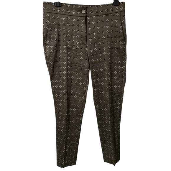 Etro Pants - ETRO Brown Embroidered Print Casual Pants Size 40 Made in Italy Tailored READ